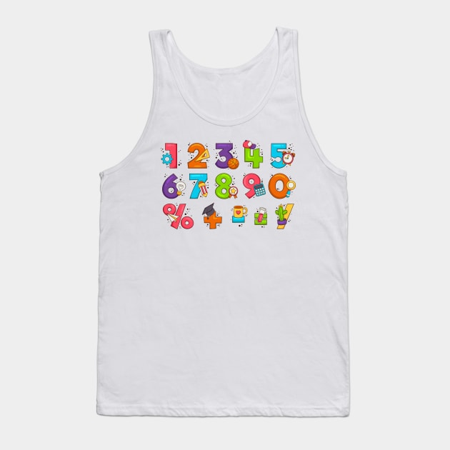 Mathematical Symbols Tank Top by Mako Design 